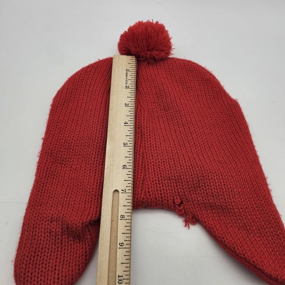Angry Birds Hat Trapper Boys One Size Red Fleece Ear Flap Winter‎ Tassel Pom